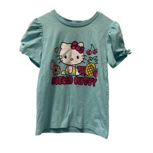 Hello Kitty Blue Short Sleeve Tee with Graphic Print